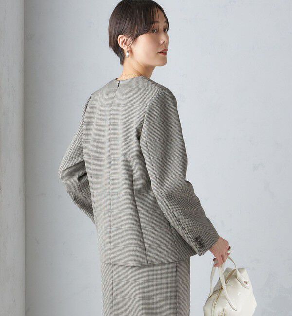 SHIPS for women「ウール混 チェック プルオーバー ジャケット（セットアップ対応）」|その他|