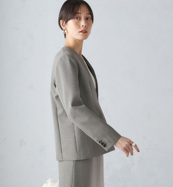 SHIPS for women「ウール混 チェック プルオーバー ジャケット（セットアップ対応）」|その他|