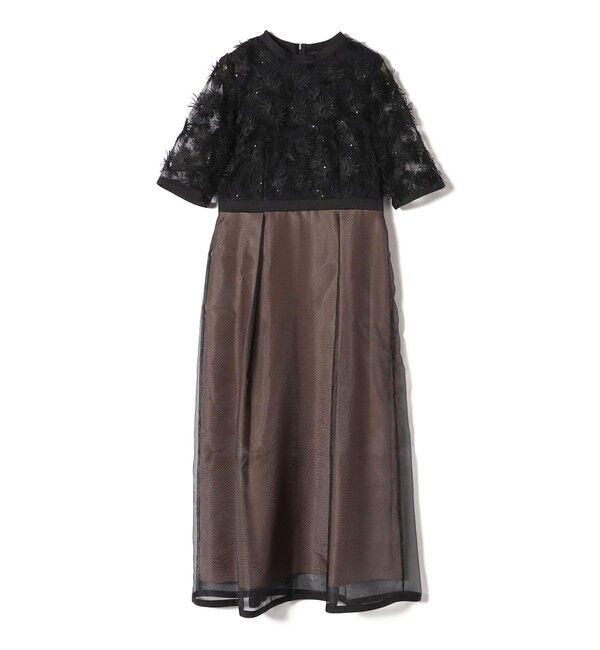 SHIPS for women「kaene:エンブロイダリー ミックス ワンピース〈セレモニー対応可〉」|ワンピース|