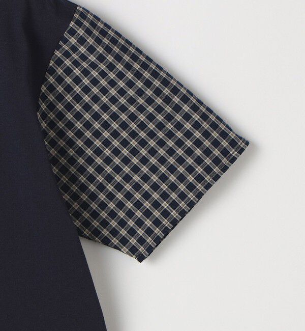 SHIPS KIDS「SHIPS KIDS:140～160cm / チェック 切替 半袖 TEE」|Tシャツ・カットソー|