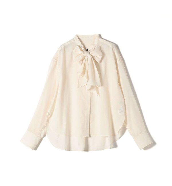 SHIPS for women「〈手洗い可能〉シアー リボン タイ ブラウス」|シャツ・ブラウス|