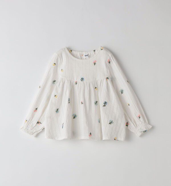 SHIPS Colors 「SHIPS Colors:100～140cm /〈洗濯機可能〉フラワー 刺繍 チュニック」|シャツ・ブラウス|