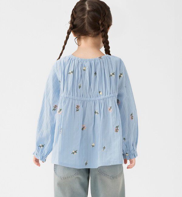 SHIPS Colors 「SHIPS Colors:100～140cm /〈洗濯機可能〉フラワー 刺繍 チュニック」|シャツ・ブラウス|