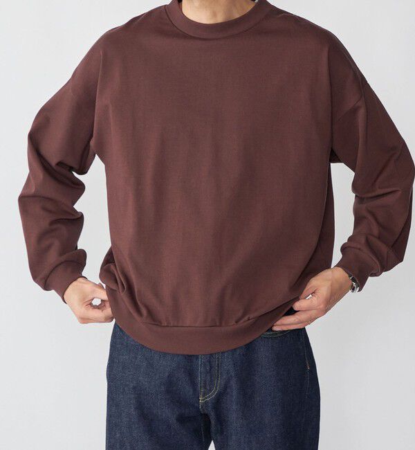 SHIPS「SHIPS: スタンド アップ Tシャツ ロングスリーブ」|Tシャツ・カットソー|ブラウン系
