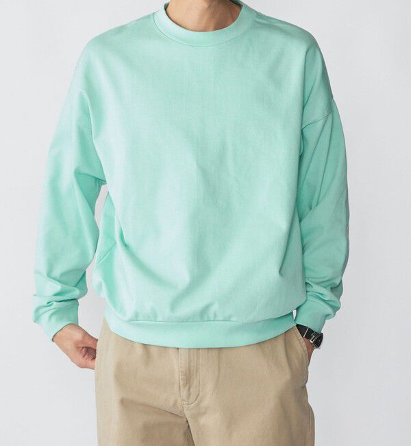 SHIPS「SHIPS: スタンド アップ Tシャツ ロングスリーブ」|Tシャツ・カットソー|ライトグリーン