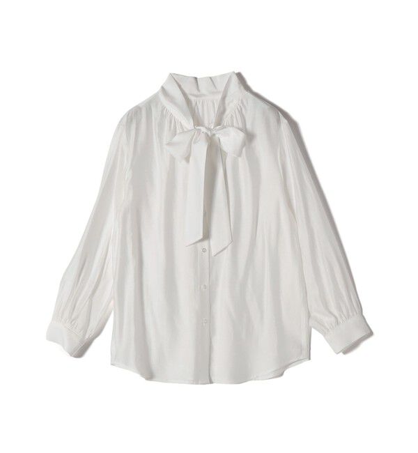 SHIPS Colors 「SHIPS Colors:〈手洗い可能〉シルキー ローン ボウタイ シャツ◇」|シャツ・ブラウス|