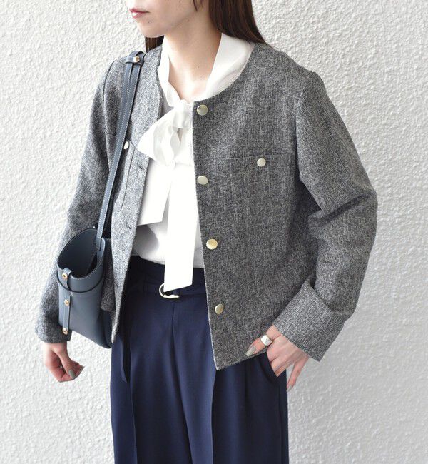 SHIPS Colors 「SHIPS Colors:〈手洗い可能〉シルキー ローン ボウタイ シャツ◇」|シャツ・ブラウス|