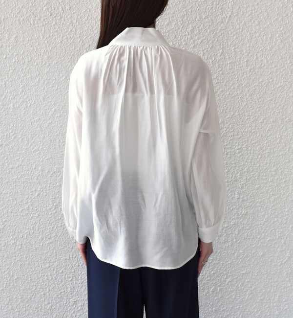 SHIPS Colors 「SHIPS Colors:〈手洗い可能〉シルキー ローン ボウタイ シャツ◇」|シャツ・ブラウス|