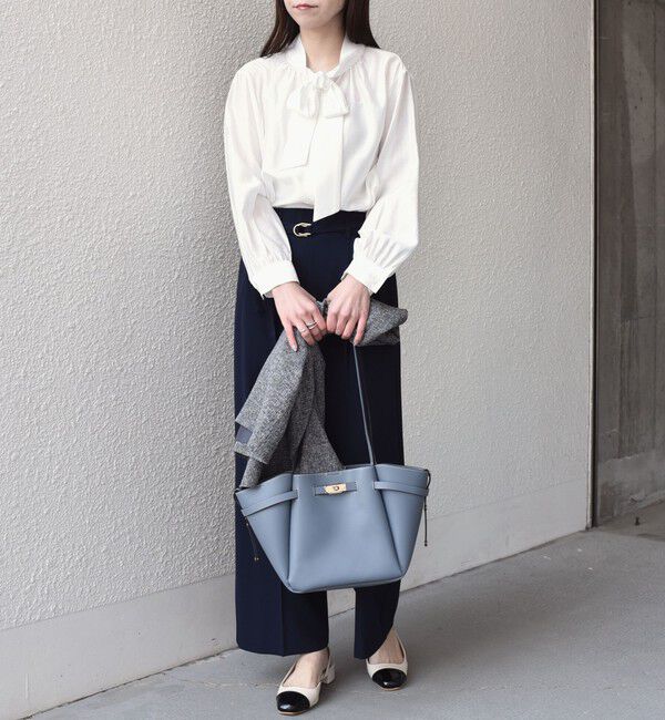 SHIPS Colors 「SHIPS Colors:〈手洗い可能〉シルキー ローン ボウタイ シャツ◇」|シャツ・ブラウス|