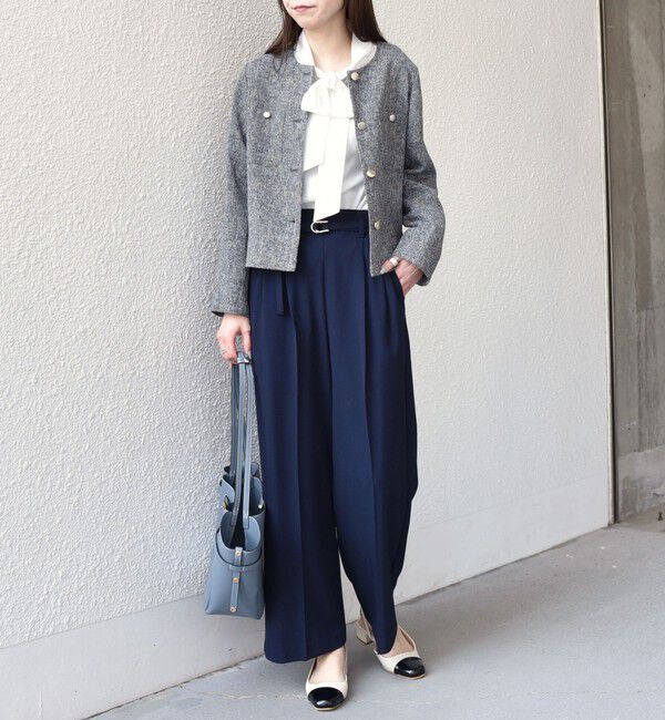 SHIPS Colors 「SHIPS Colors:〈手洗い可能〉シルキー ローン ボウタイ シャツ◇」|シャツ・ブラウス|