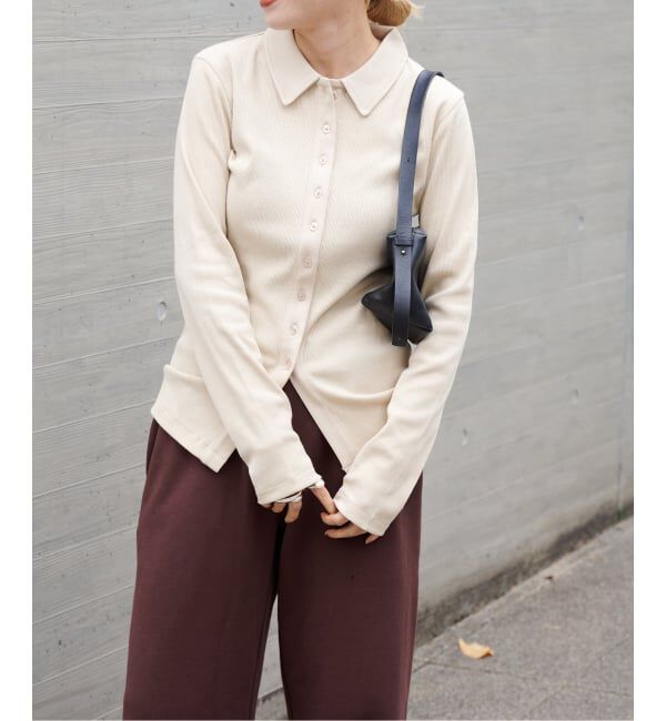 OUTDOOR PRODUCTS Usual Things「エリツキリブカーディガン」|Tシャツ・カットソー|ベージュ