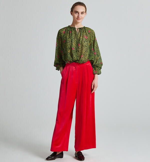 Ballsey「マットベルベット セミワイドパンツ」|その他|