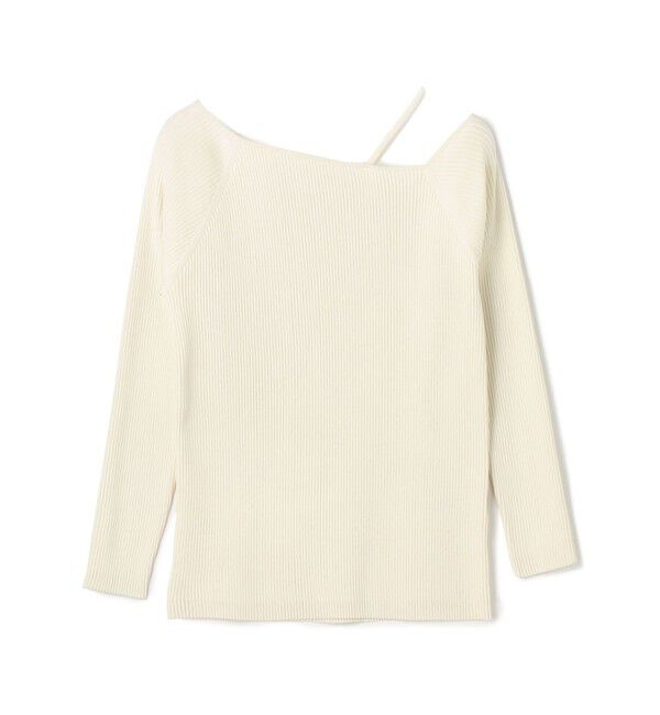 Ballsey「ハイストレッチリブ ワンショルダープルオーバー」|ニット・セーター|11 ホワイト