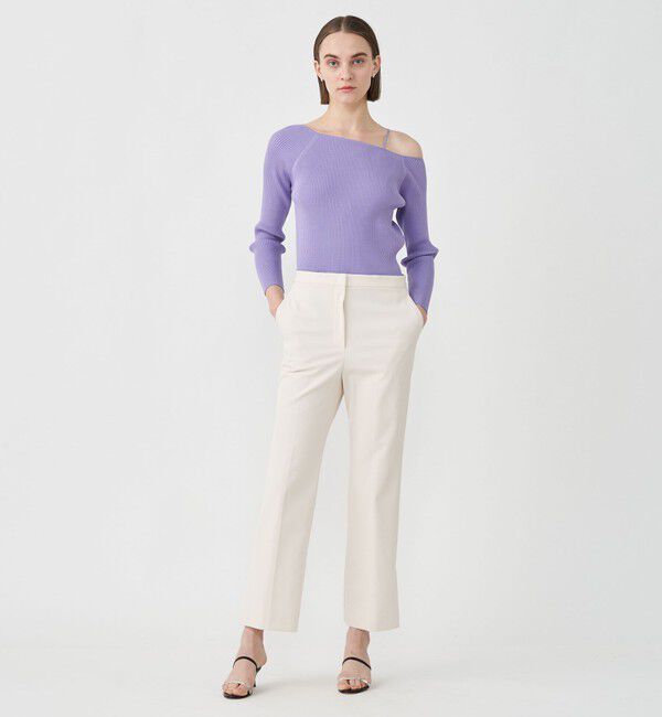 Ballsey「ハイストレッチリブ ワンショルダープルオーバー」|ニット・セーター|