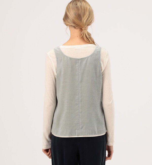 BACCA「レーヨンキュプラ ベルベット タンクブラウス」|タンクトップ|