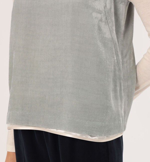 BACCA「レーヨンキュプラ ベルベット タンクブラウス」|タンクトップ|