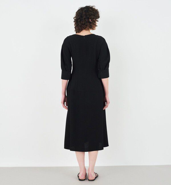 DES PRES「レーヨンキュプラコードチェック キーネックワンピース」|ワンピース|