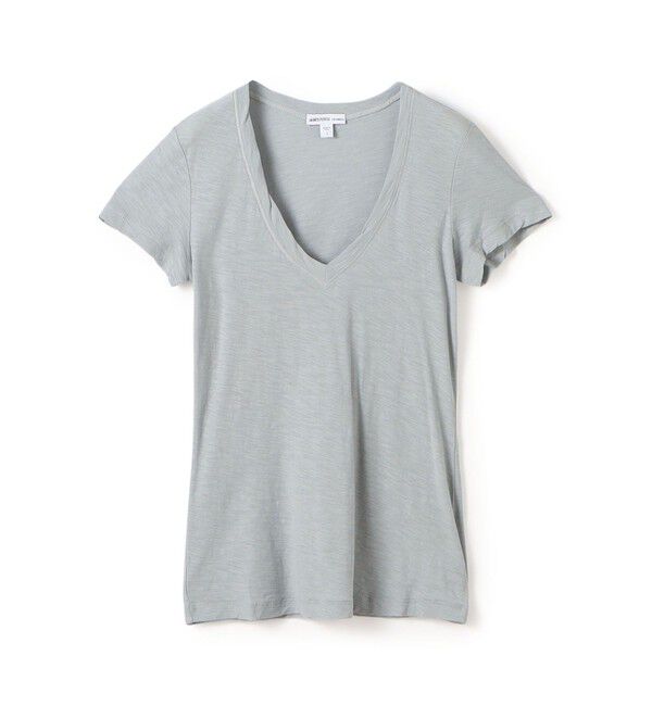 JAMES PERSE「スラブジャージー ＶネックＴシャツ WUA3695」|Tシャツ・カットソー|17 チャコールグレー