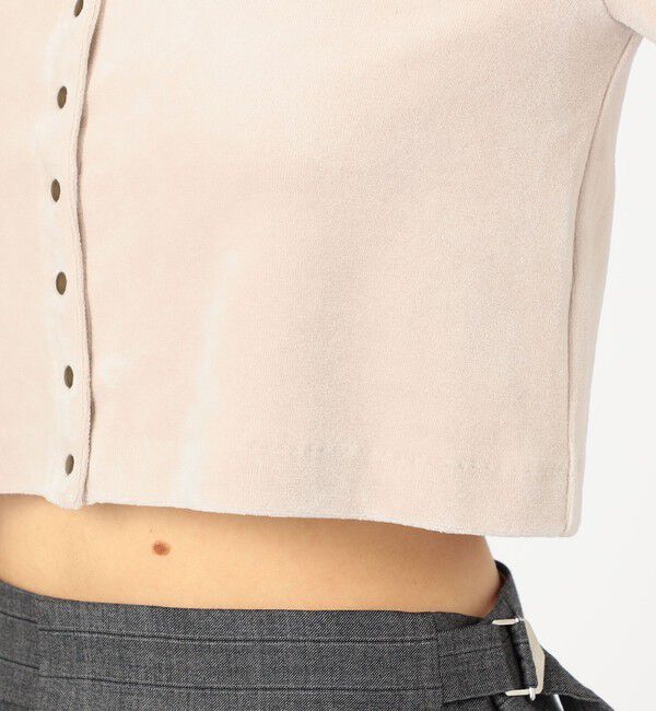 BACCA「ヘビーベロア ショートカーディガン」|カーディガン|