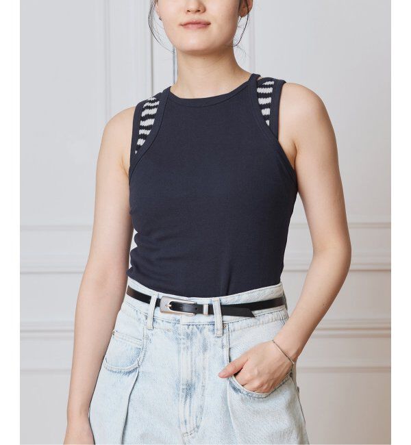 IENA LA BOUCLE「CAROUSE LAMBRA/ケラウズランブラ ボーダータンクトップ パックT(2枚1set) 251-355BD」|タンクトップ|
