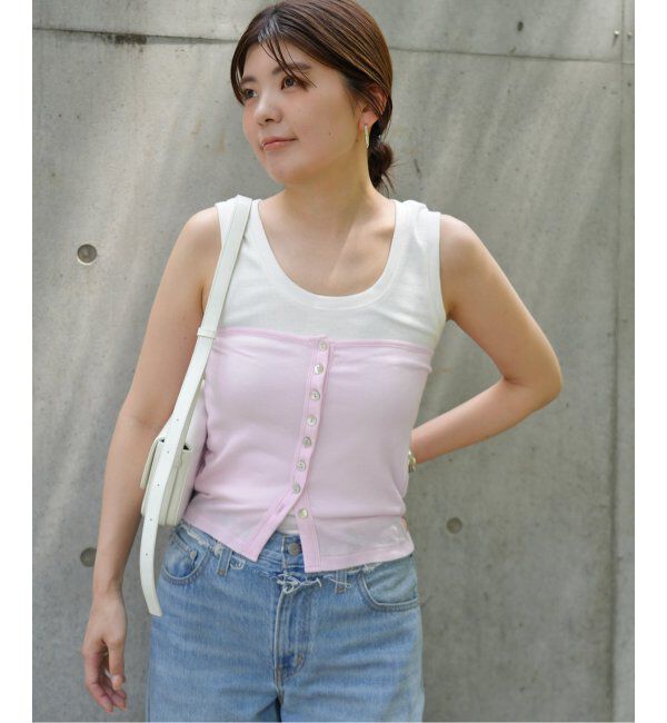 SLOBE IENA「miller/ミラー SLOBE別注 シアーカットソービスチェ」|チューブトップ|