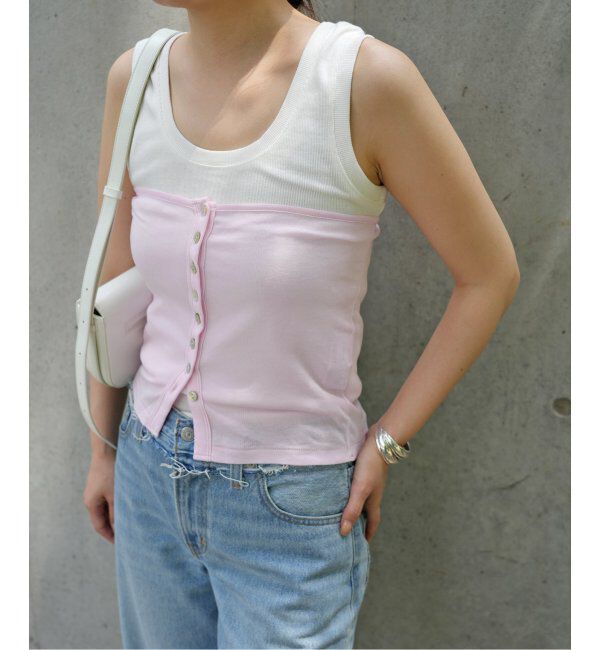 SLOBE IENA「miller/ミラー SLOBE別注 シアーカットソービスチェ」|チューブトップ|