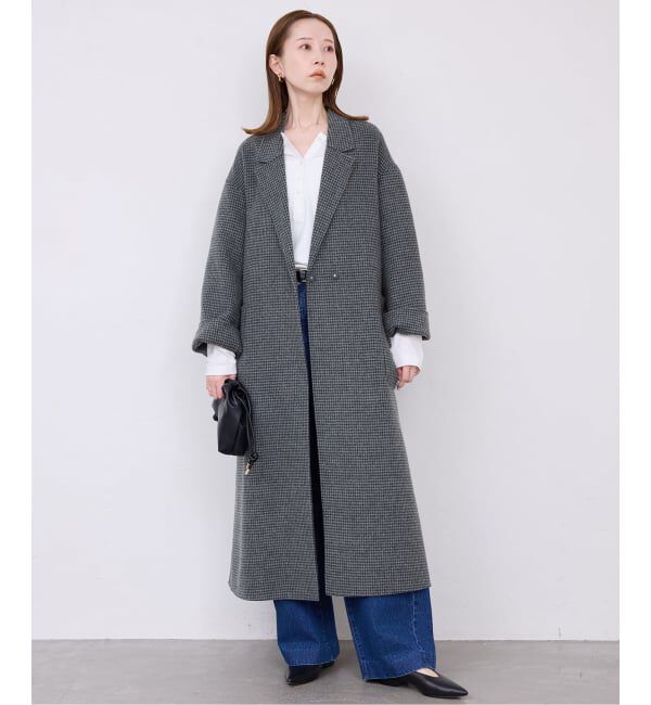 souple wool ダブルフェイスロングコート（SLOBE IENA）｜ルミネの