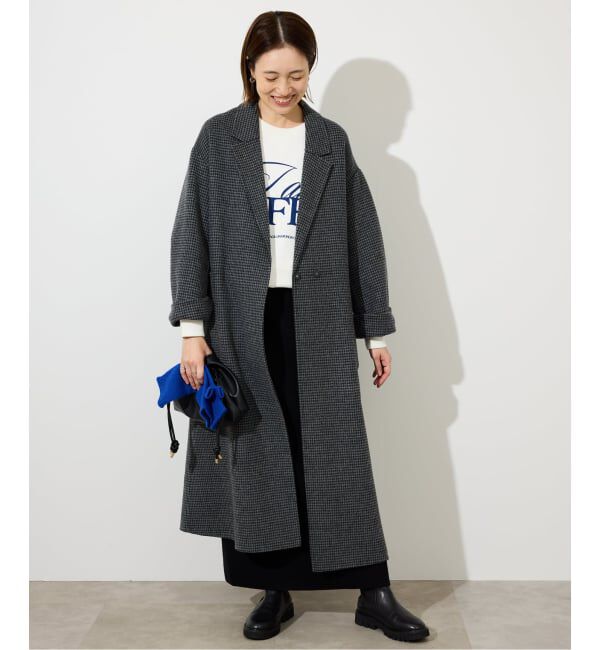 souple wool ダブルフェイスロングコート（SLOBE IENA）｜ルミネの