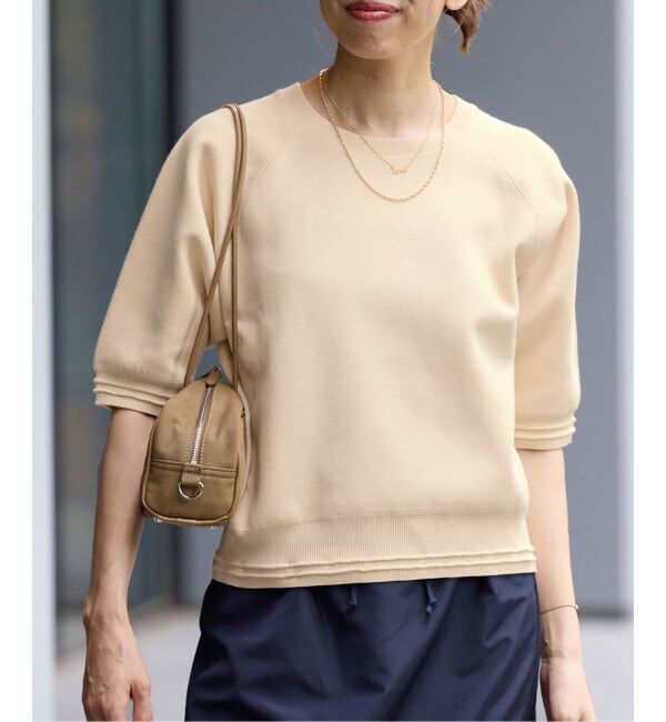 IENA「Wニットスウェットプルオーバー」|ニット・セーター|