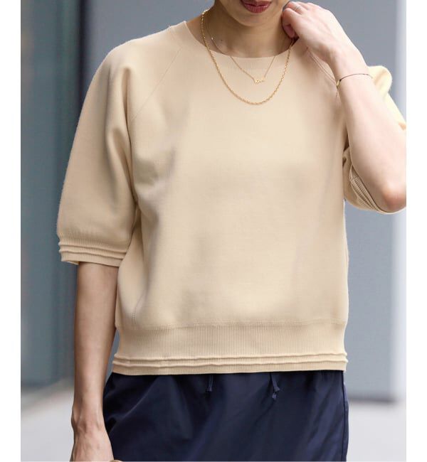 IENA「Wニットスウェットプルオーバー」|ニット・セーター|