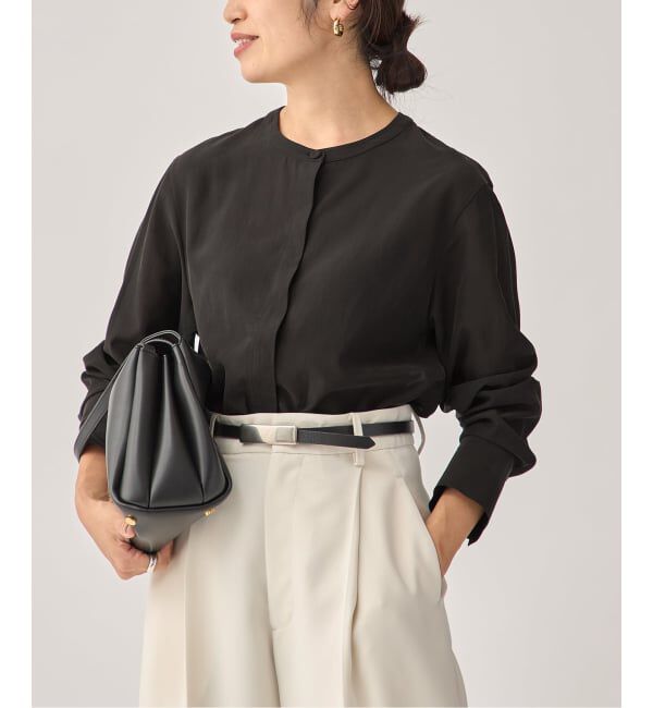 VERMEIL par iena「ruffle collar ブラウス」|シャツ・ブラウス|ブラック