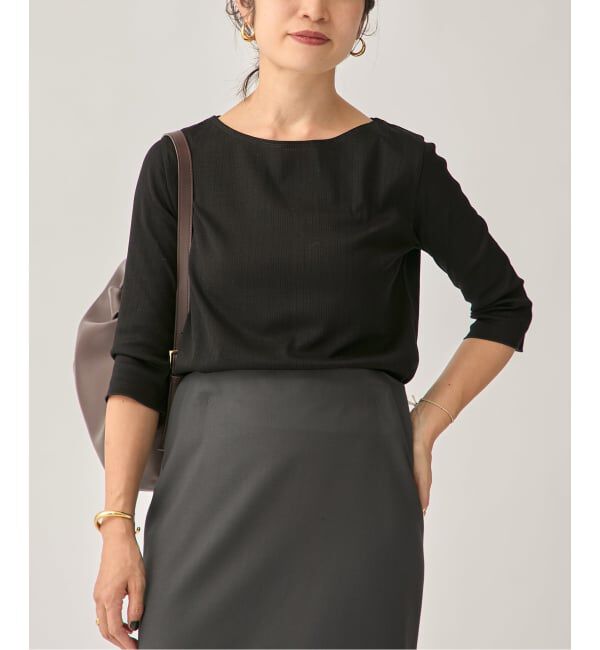 VERMEIL par iena「Ballet neck RIB プルオーバー」|Tシャツ・カットソー|