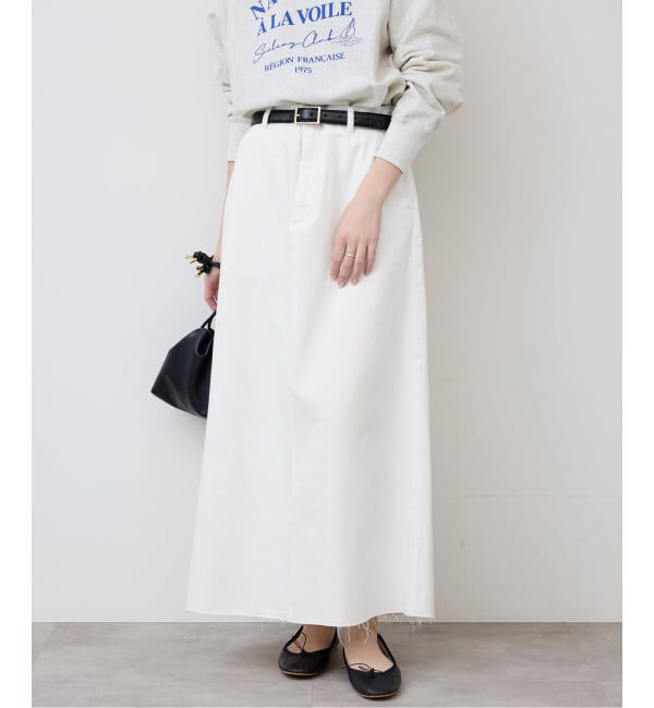 SLOBE IENA「LE DENIM BOXY TUCK デニムスカート」|スカート|