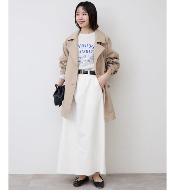 SLOBE IENA「LE DENIM BOXY TUCK デニムスカート」|スカート|