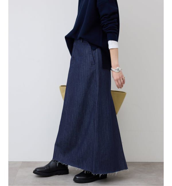 SLOBE IENA「LE DENIM BOXY TUCK デニムスカート」|スカート|