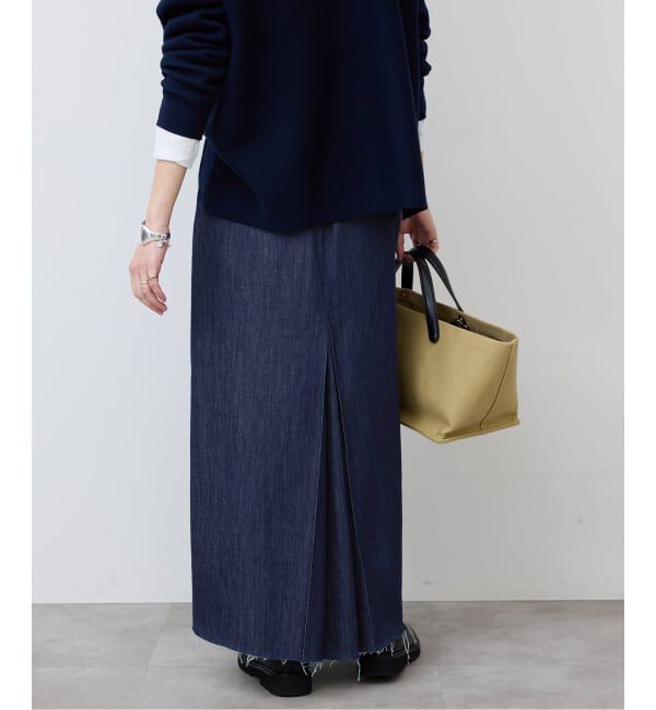 SLOBE IENA「LE DENIM BOXY TUCK デニムスカート」|スカート|