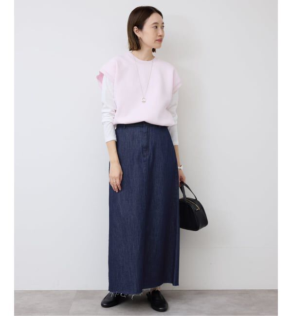 SLOBE IENA「LE DENIM BOXY TUCK デニムスカート」|スカート|