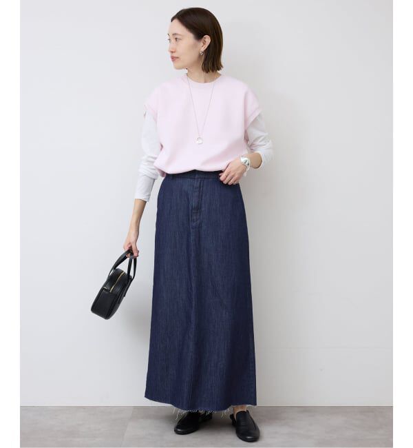 SLOBE IENA「LE DENIM BOXY TUCK デニムスカート」|スカート|