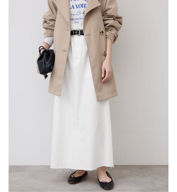 SLOBE IENA「LE DENIM BOXY TUCK デニムスカート」|スカート|