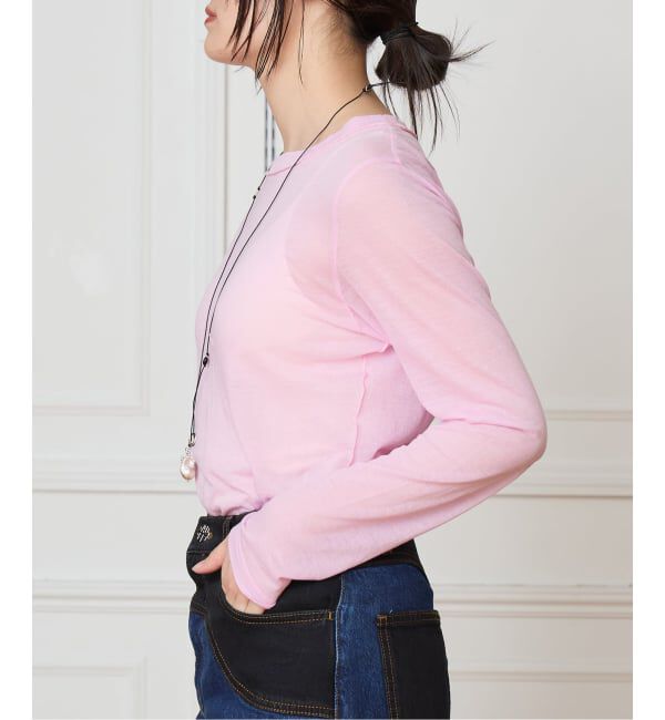 IENA LA BOUCLE「TOURNON /トゥルノン COTTON GEORGETTE C/N プルオーバー 26SSCS033」|Tシャツ・カットソー|