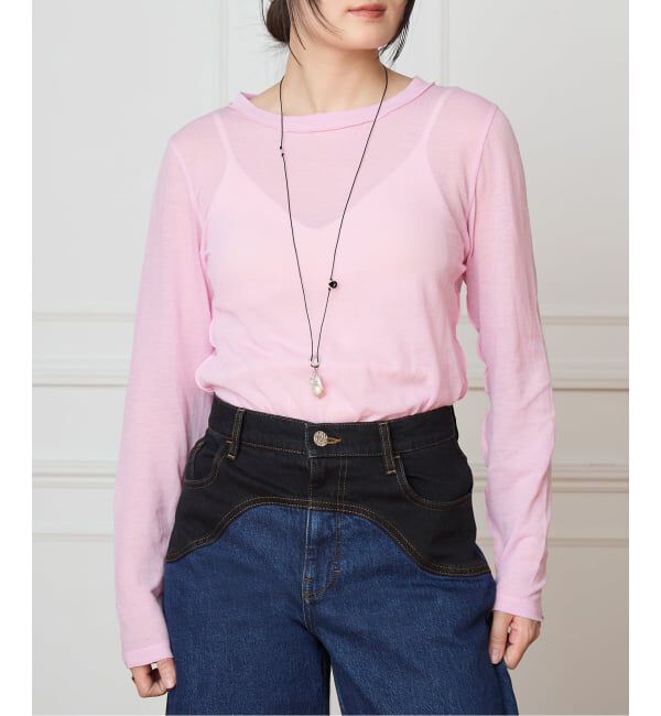 IENA LA BOUCLE「TOURNON /トゥルノン COTTON GEORGETTE C/N プルオーバー 26SSCS033」|Tシャツ・カットソー|