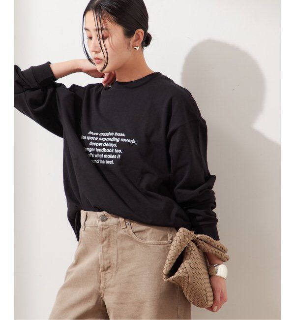 journal standard L'essage「【金子綾さん着用】PMD MORE MASSIVE BASS LOOSE FITロングスリーブT」|Tシャツ・カットソー|ブラック A
