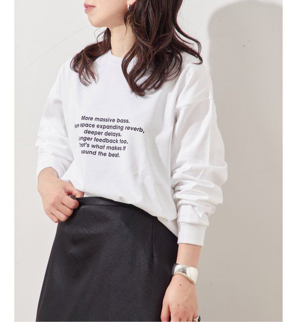 journal standard L'essage「【金子綾さん着用】PMD MORE MASSIVE BASS LOOSE FITロングスリーブT」|Tシャツ・カットソー|ホワイト
