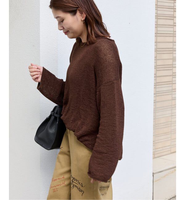 JOURNAL STANDARD「《追加》テープヤーンルーズプルオーバー」|ニット・セーター|ブラウン
