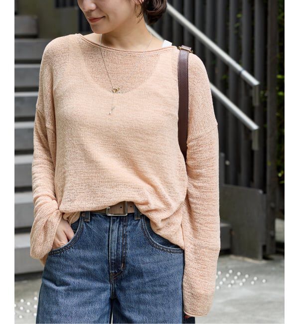 JOURNAL STANDARD「《追加》テープヤーンルーズプルオーバー」|ニット・セーター|ピンク