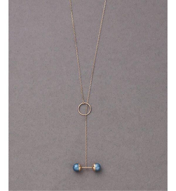 Lilas by Spick&Span「インディゴパール6mmバーモチーフYネックレス K10」|ネックレス|