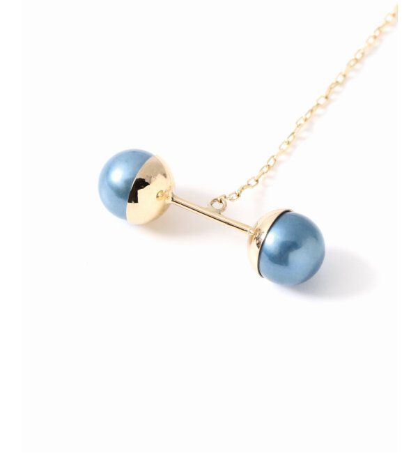 Lilas by Spick&Span「インディゴパール6mmバーモチーフYネックレス K10」|ネックレス|