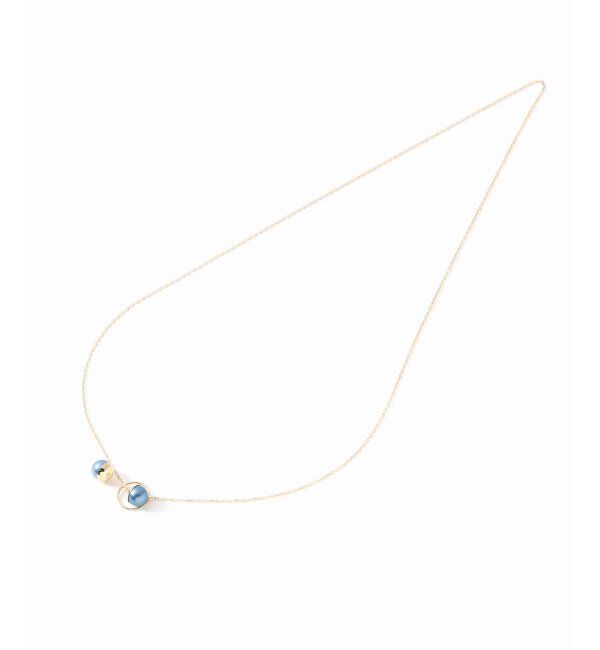 Lilas by Spick&Span「インディゴパール6mmバーモチーフYネックレス K10」|ネックレス|