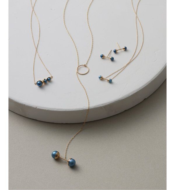 Lilas by Spick&Span「インディゴパール6mmバーモチーフYネックレス K10」|ネックレス|