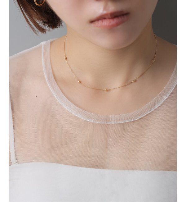Lilas by Spick&Span「《WEB限定》3mmボール38cmネックレス K10」|ネックレス|